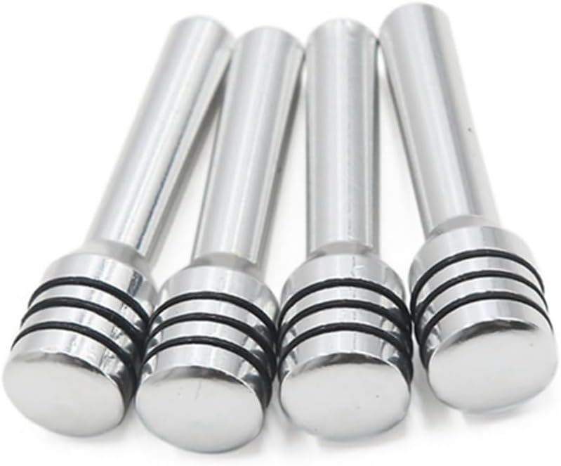 Partuto 4 Pcs M4 Thread Silver Tone Metal Front Rear Door Lock Knob Cover for Car Interior Durable Material Replacement - Image 1